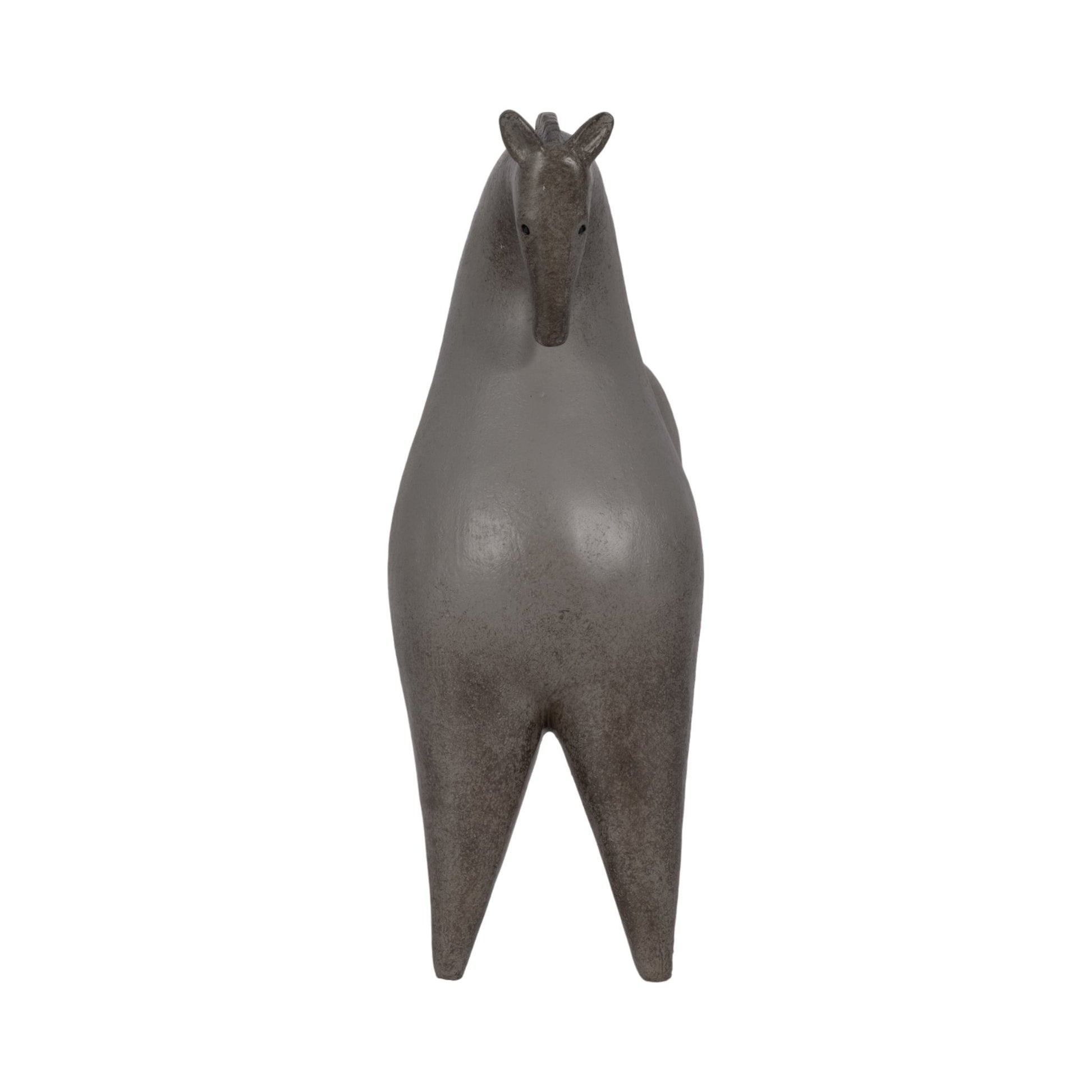 12" Curved Horse, Grey Table Decors| Sagebrook Home