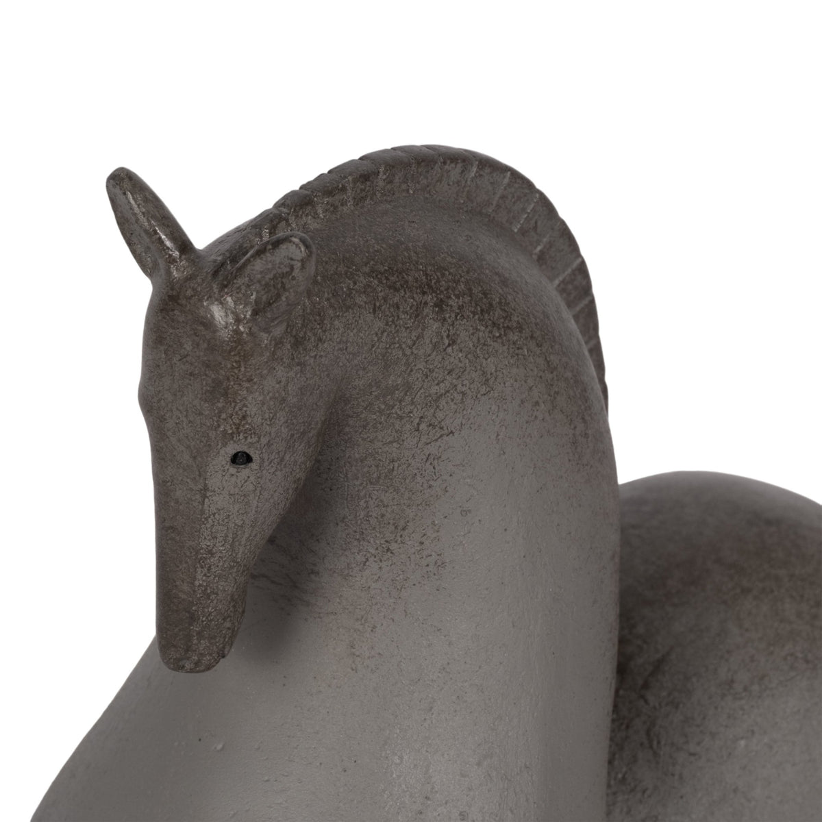 12" Curved Horse, Grey Table Decors| Sagebrook Home