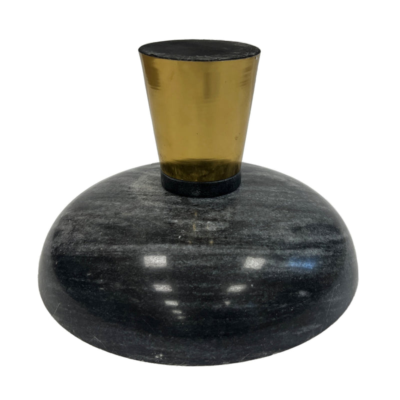 12" Dazey Gray Marble Bowl - Al Rugaib Furniture