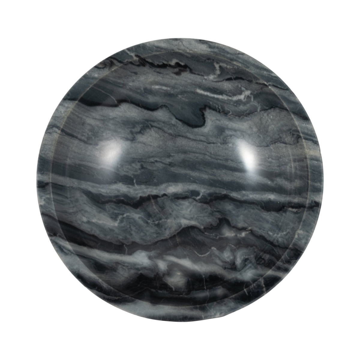 12" Dazey Gray Marble Bowl Table Decors| Sagebrook Home