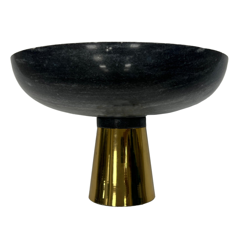 12" Dazey Gray Marble Bowl - Al Rugaib Furniture