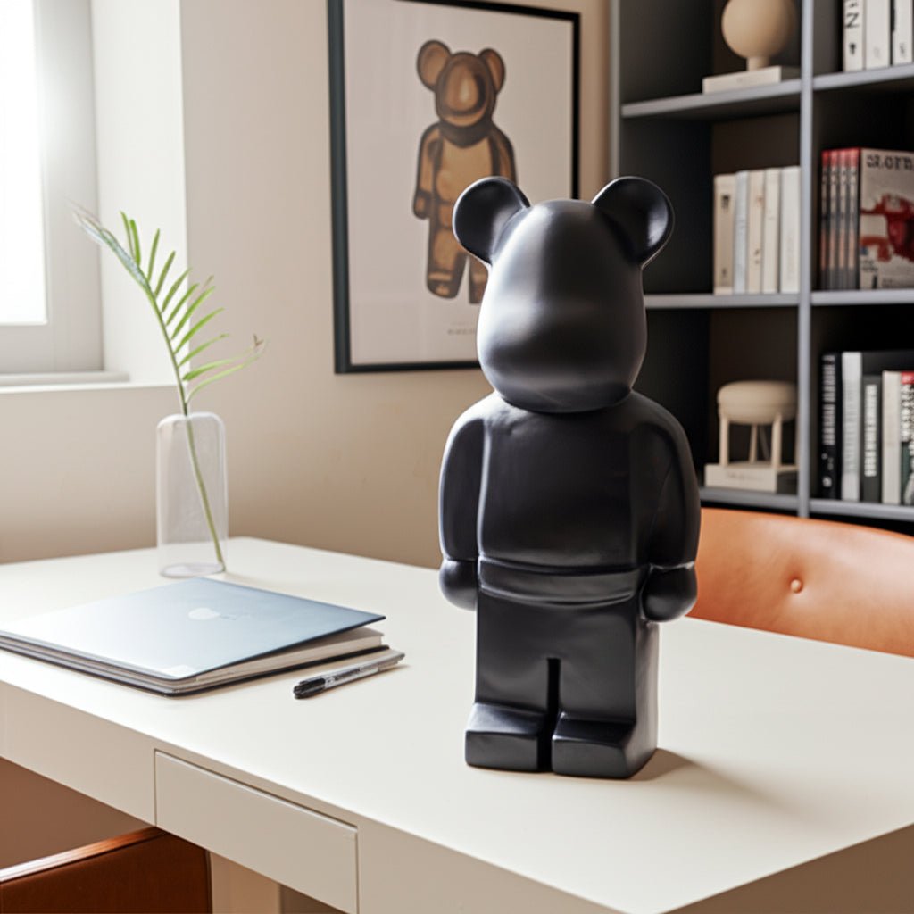 12" Deco Bear Figure, Black Table Decors| Sagebrook Home