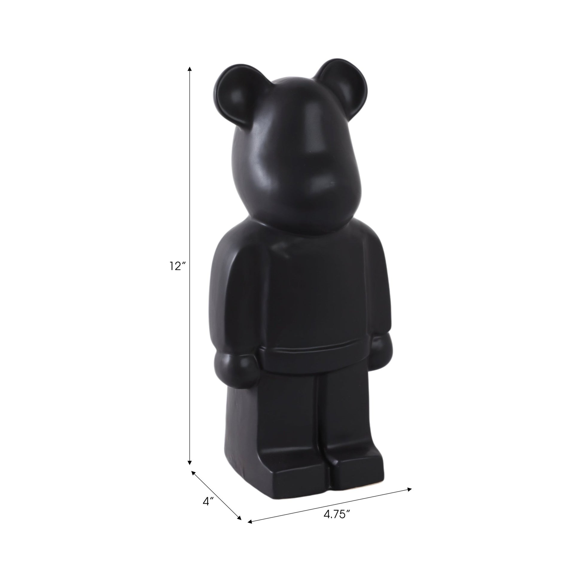 12" Deco Bear Figure, Black Table Decors| Sagebrook Home