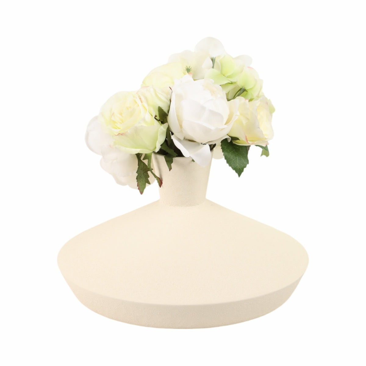 12" Evora Short And Wide Portugal Vase Vases and Jars| Sagebrook Home