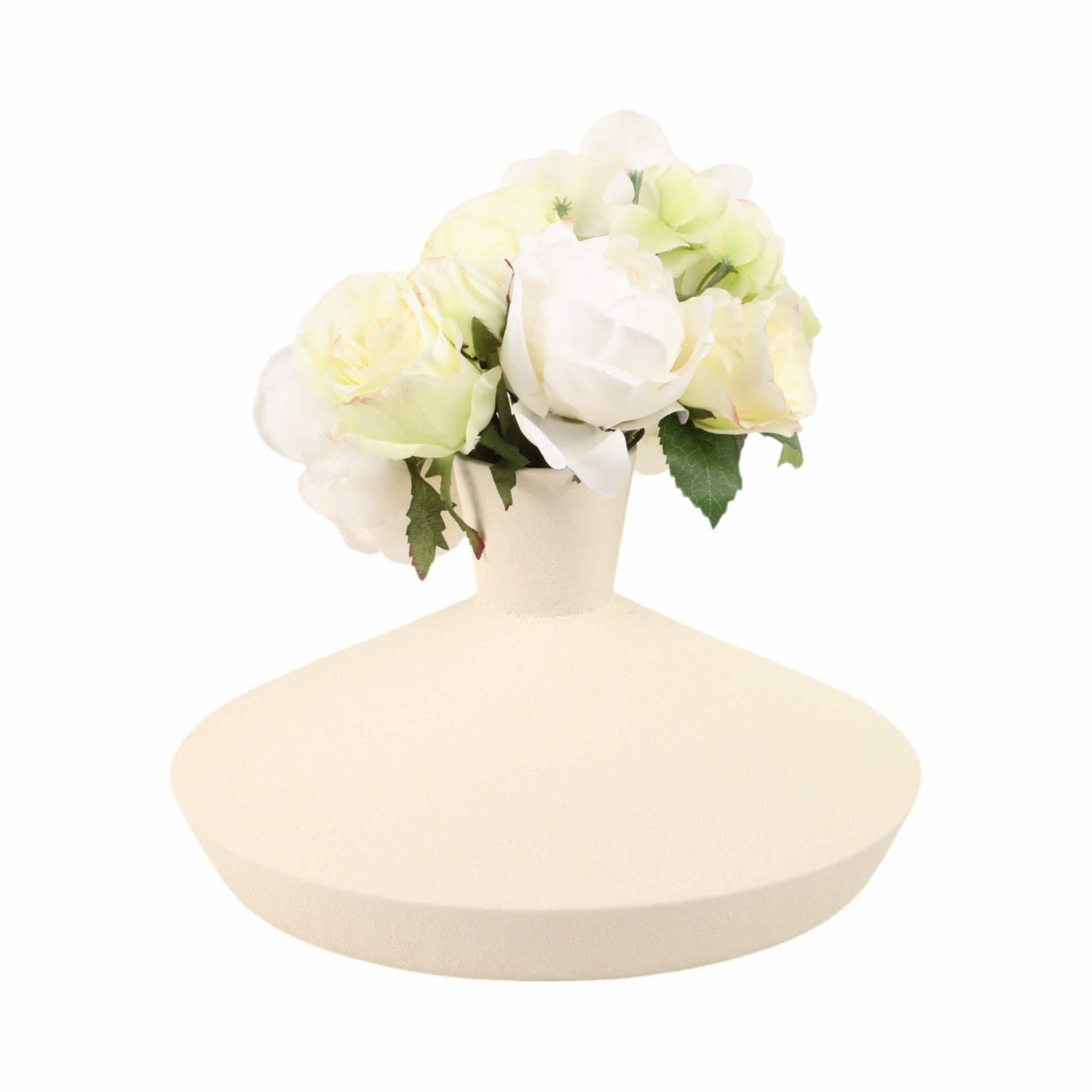 12" Evora Short And Wide Portugal Vase Vases and Jars| Sagebrook Home