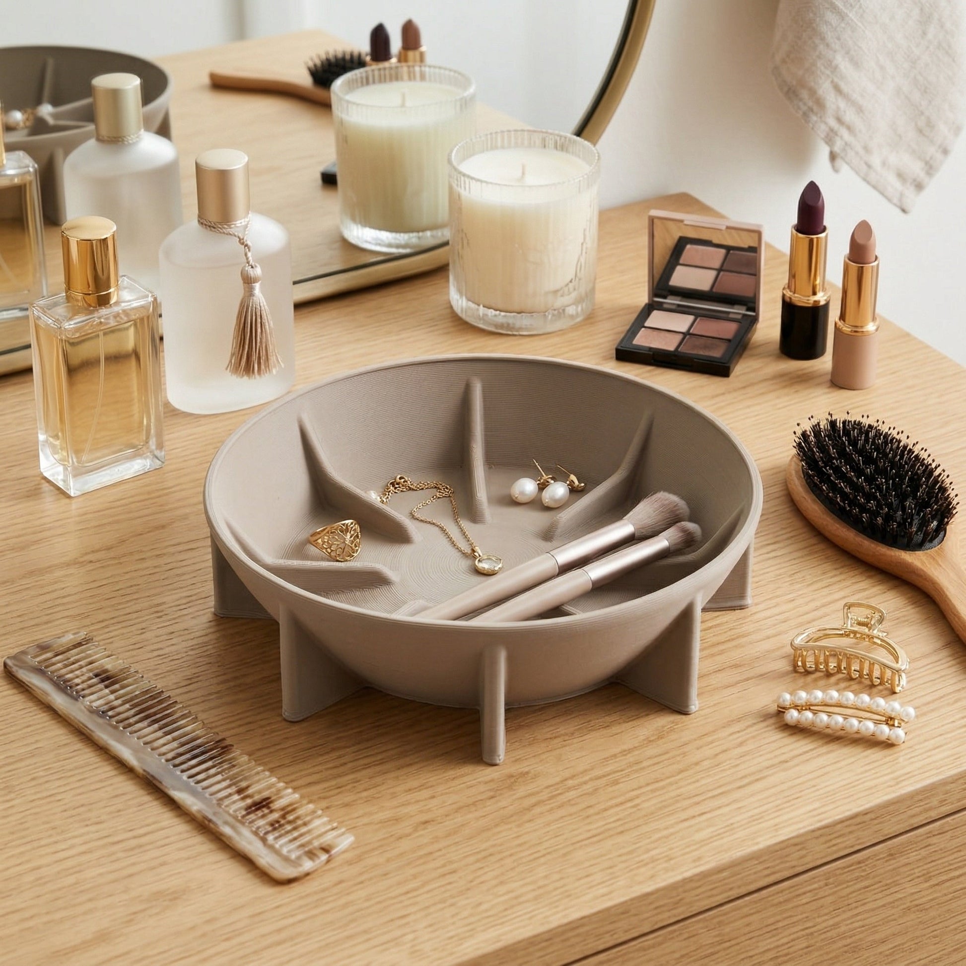 12" Heston 3d Printed Bowl, Gray Bowl| Sagebrook Home