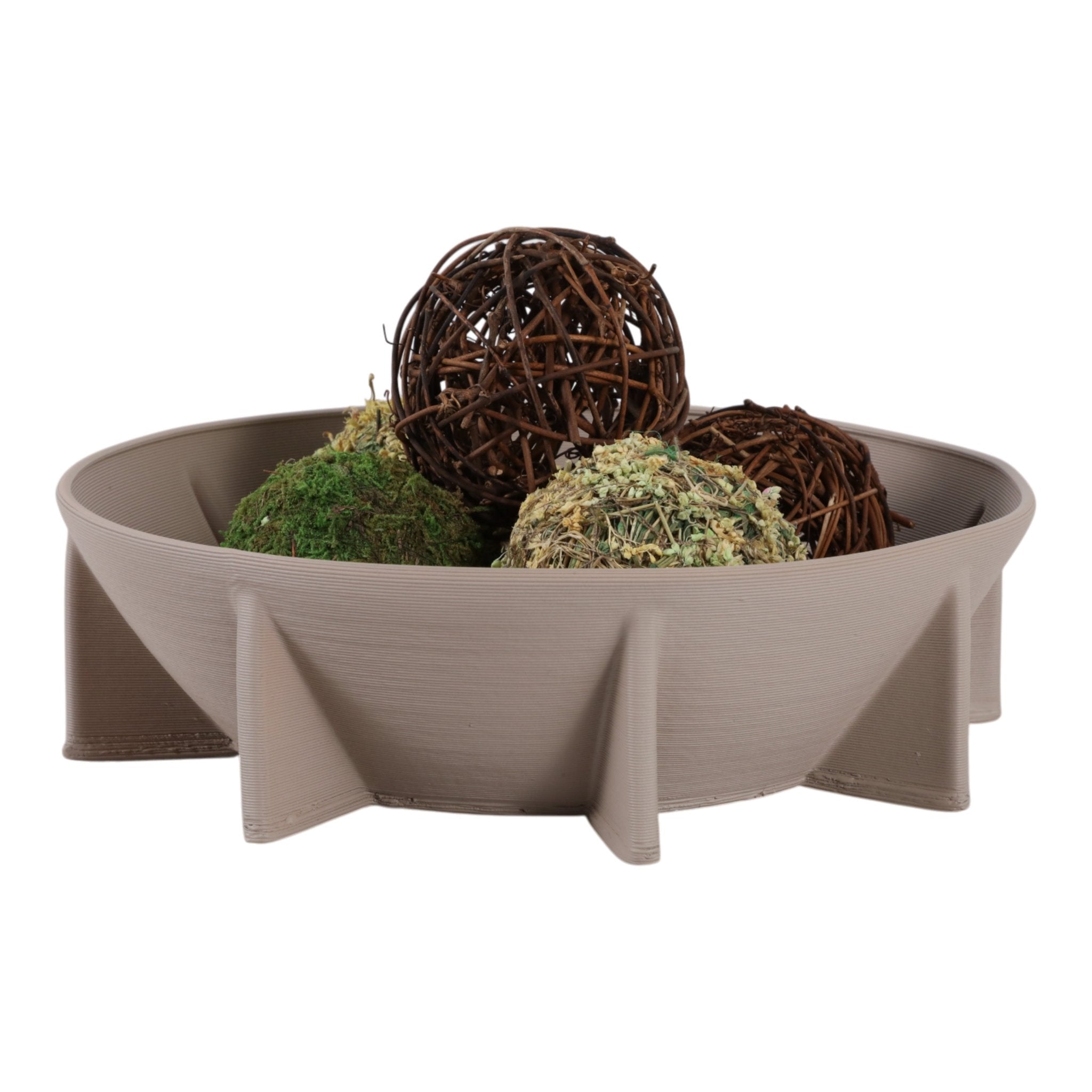 12" Heston 3d Printed Bowl, Gray Bowl| Sagebrook Home