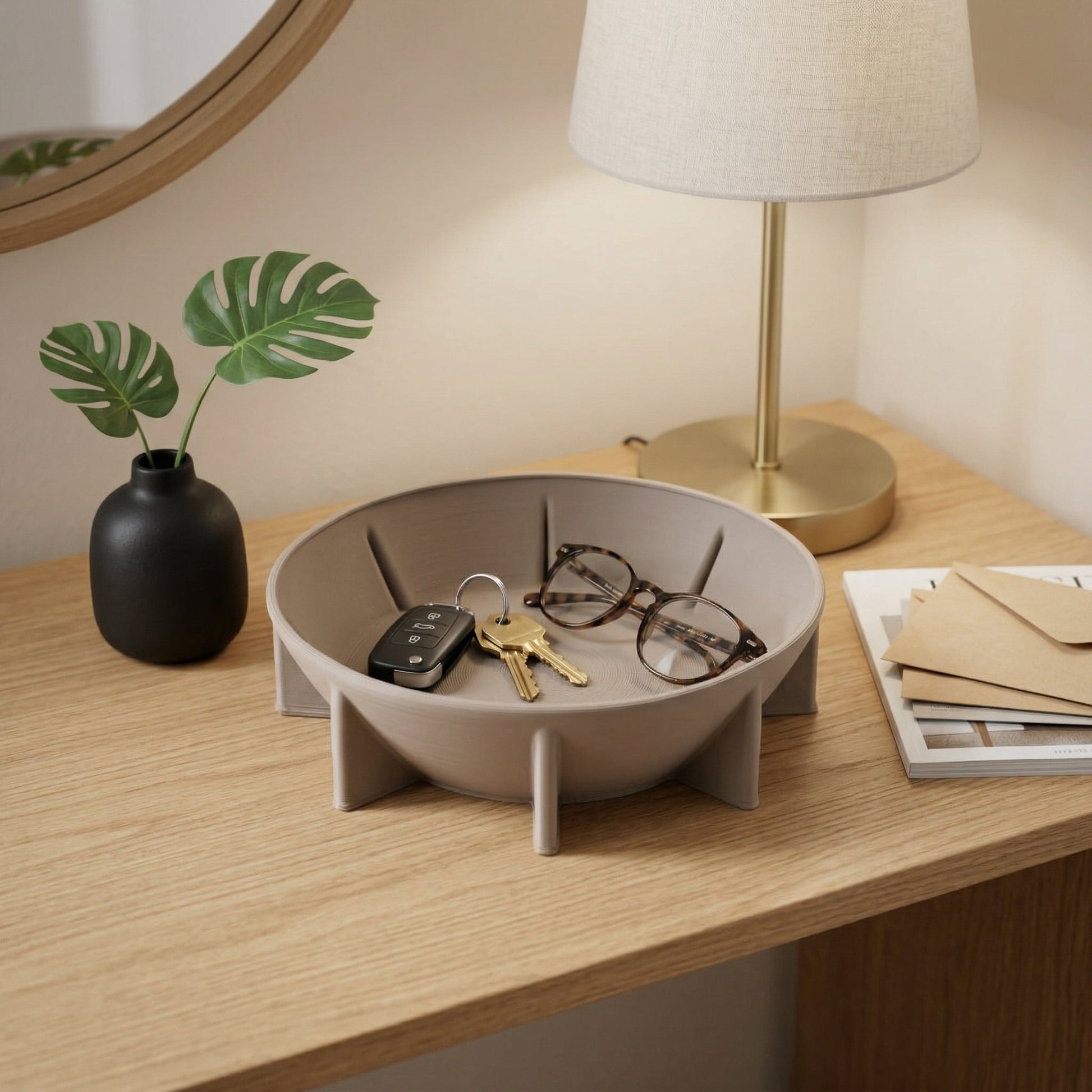 12" Heston 3d Printed Bowl, Gray Bowl| Sagebrook Home