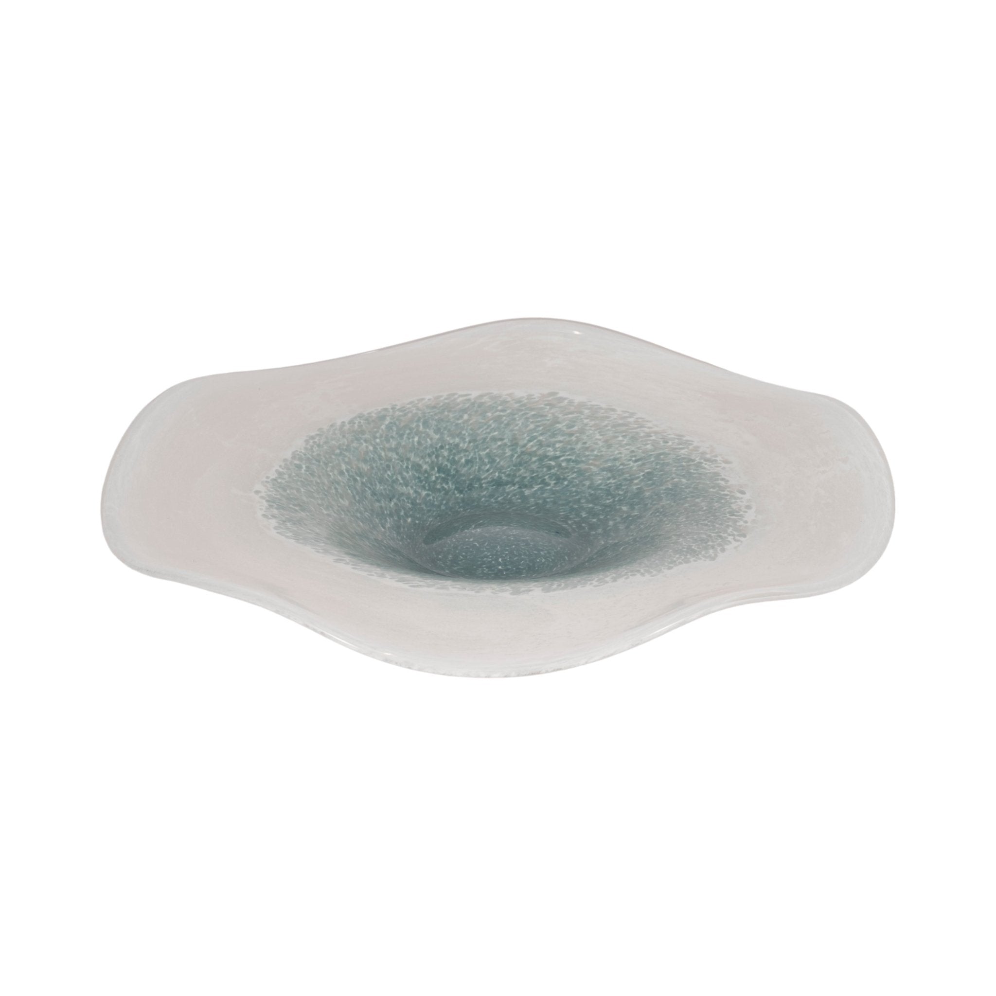 12" Light Blue Waters Bowl, Blue/white Table Decors| Sagebrook Home