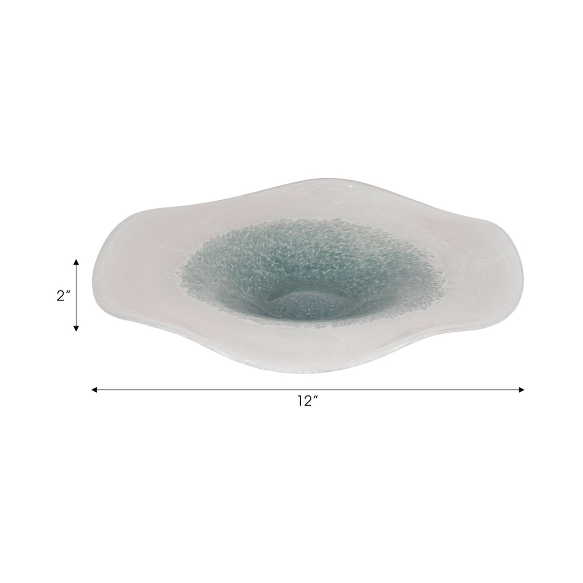 12" Light Blue Waters Bowl, Blue/white Table Decors| Sagebrook Home