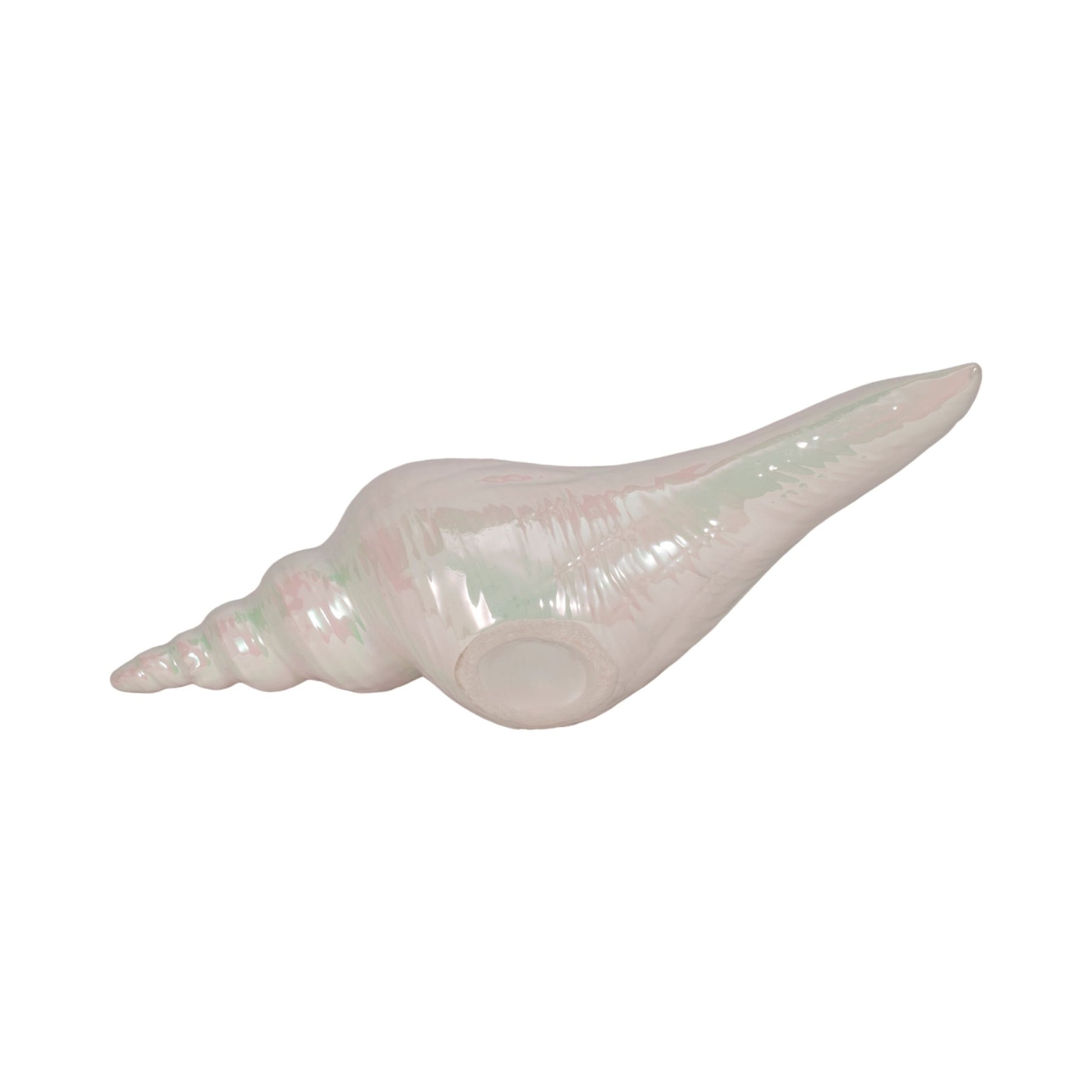 12" Long Iridescent Seashell With Silver, Ivory/si Table Decors| Sagebrook Home
