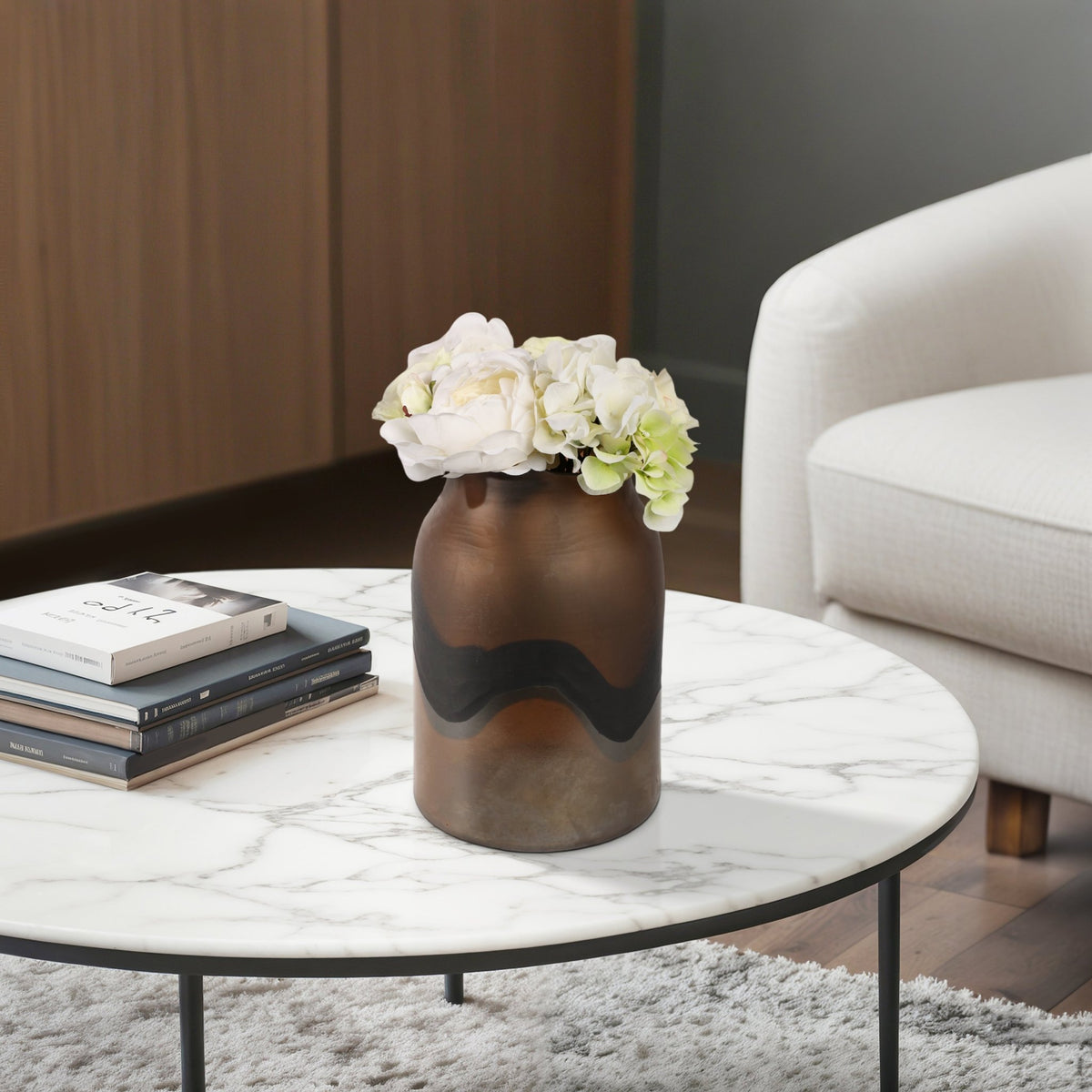 12" Mason Medium Brown Glass Vase Vases and Jars| Sagebrook Home
