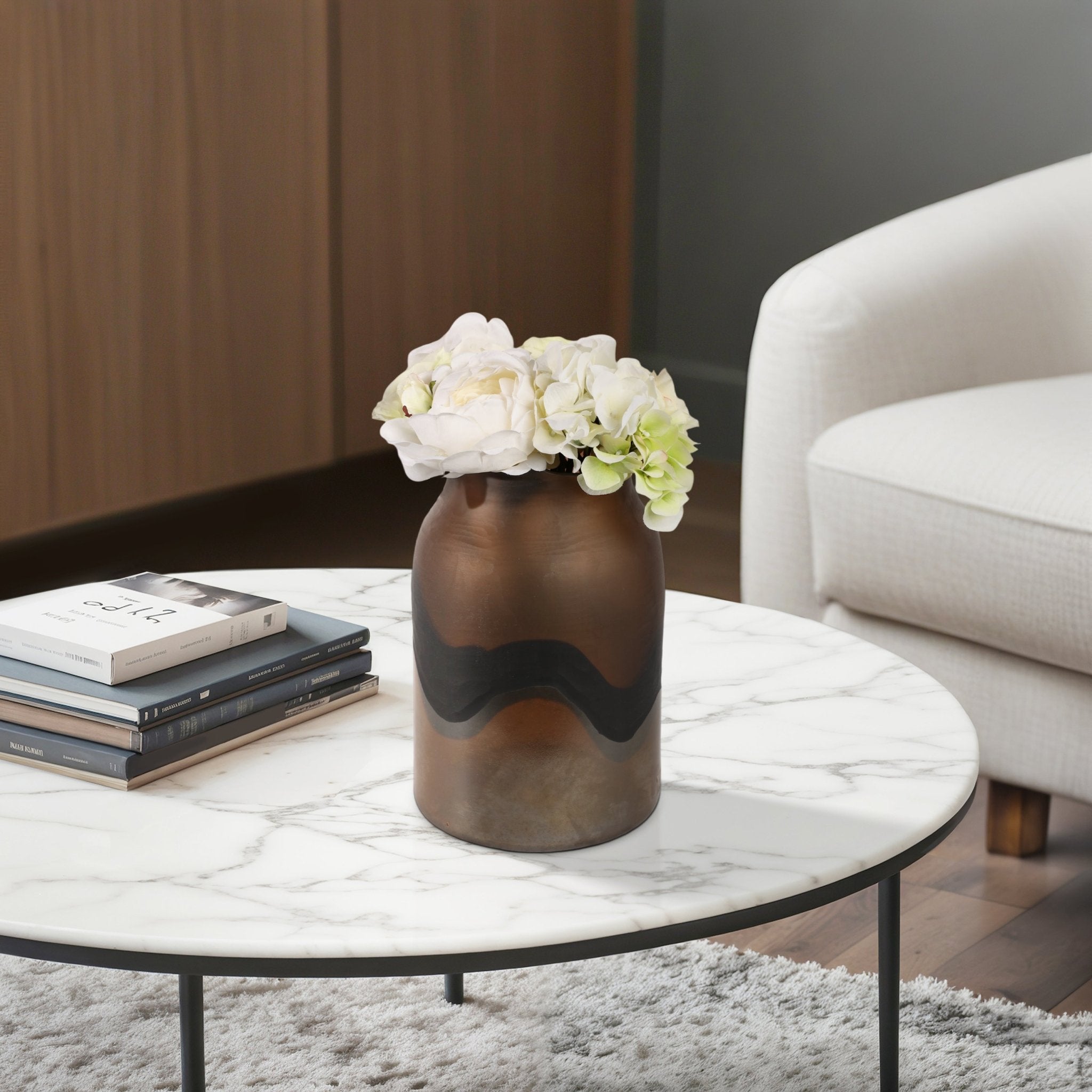 12" Mason Medium Brown Glass Vase Vases and Jars| Sagebrook Home