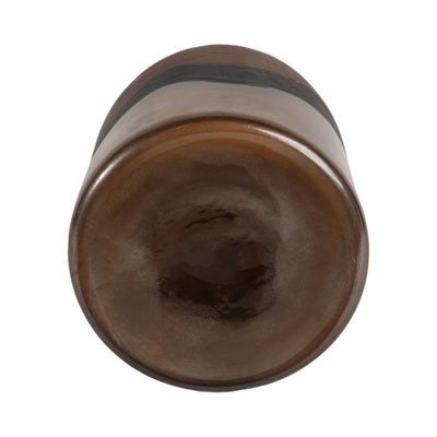 12" Mason Medium Brown Glass Vase - Al Rugaib Furniture