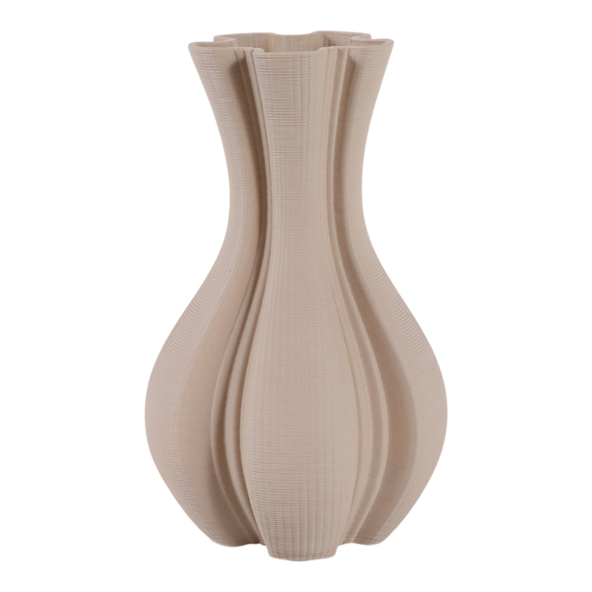 12" PINNA SMALL 3D PRINTED VASE, CREAM Vases and Jars| Sagebrook Home