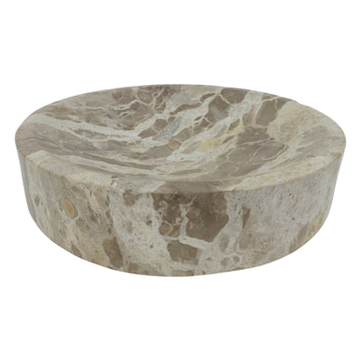 12" PORTAGE BEIGE MARBLE BOWL - Al Rugaib Furniture