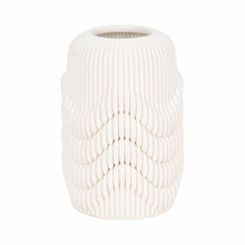 12" PROVIDENCE 3D PRINTEDVASE, IVORY/BEIGE