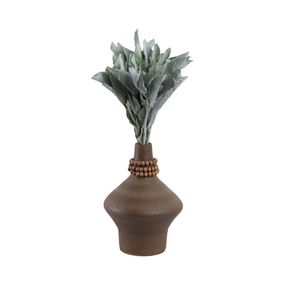 12" Tutwell Small Vase With Wood Beads, Brwn Vases and Jars| Sagebrook Home