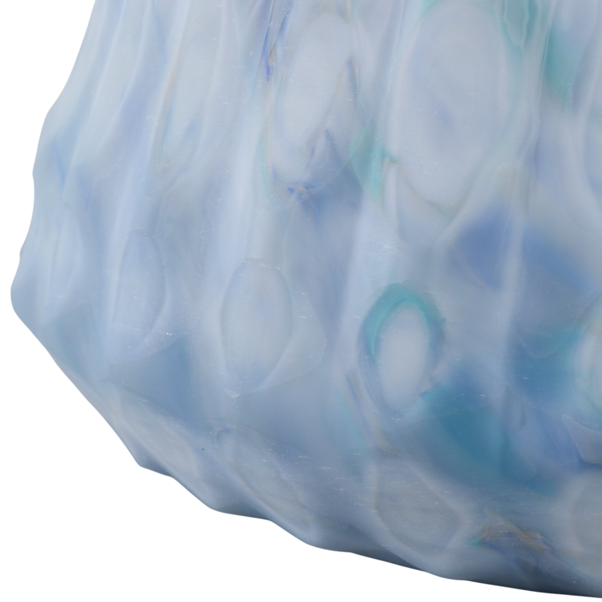 12" Warwick Blue Carved Glass Bowl Table Decors| Sagebrook Home