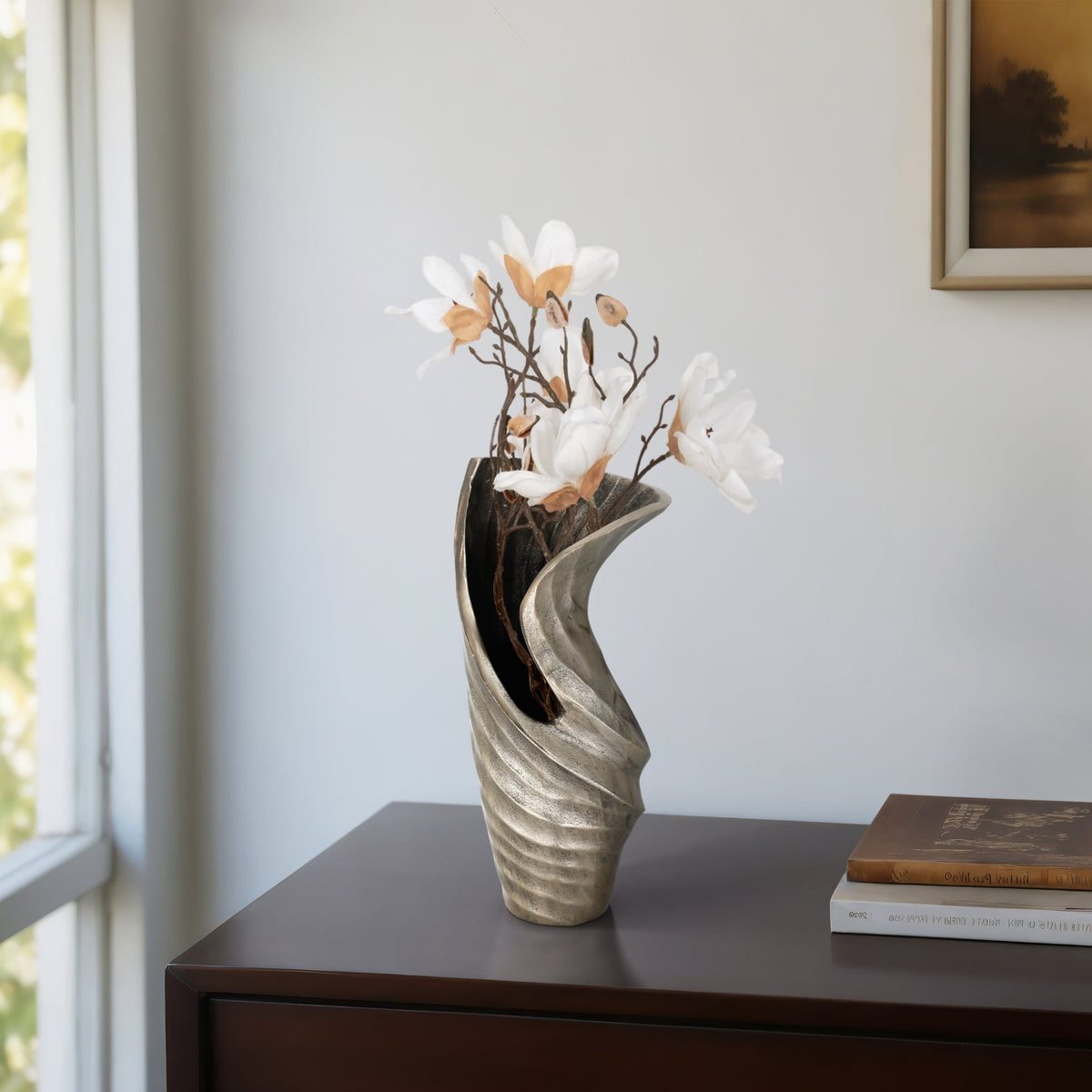 12" WASILLA SMALL METAL VASE Vases and Jars| Sagebrook Home