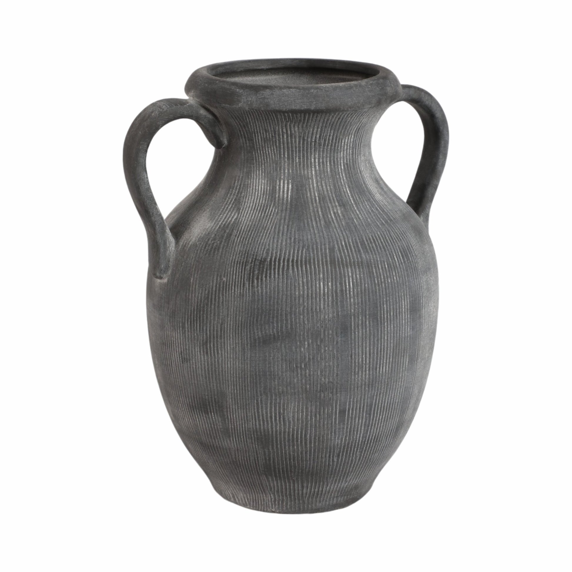 12" Weathered Jug With Handles, Black Vases and Jars| Sagebrook Home