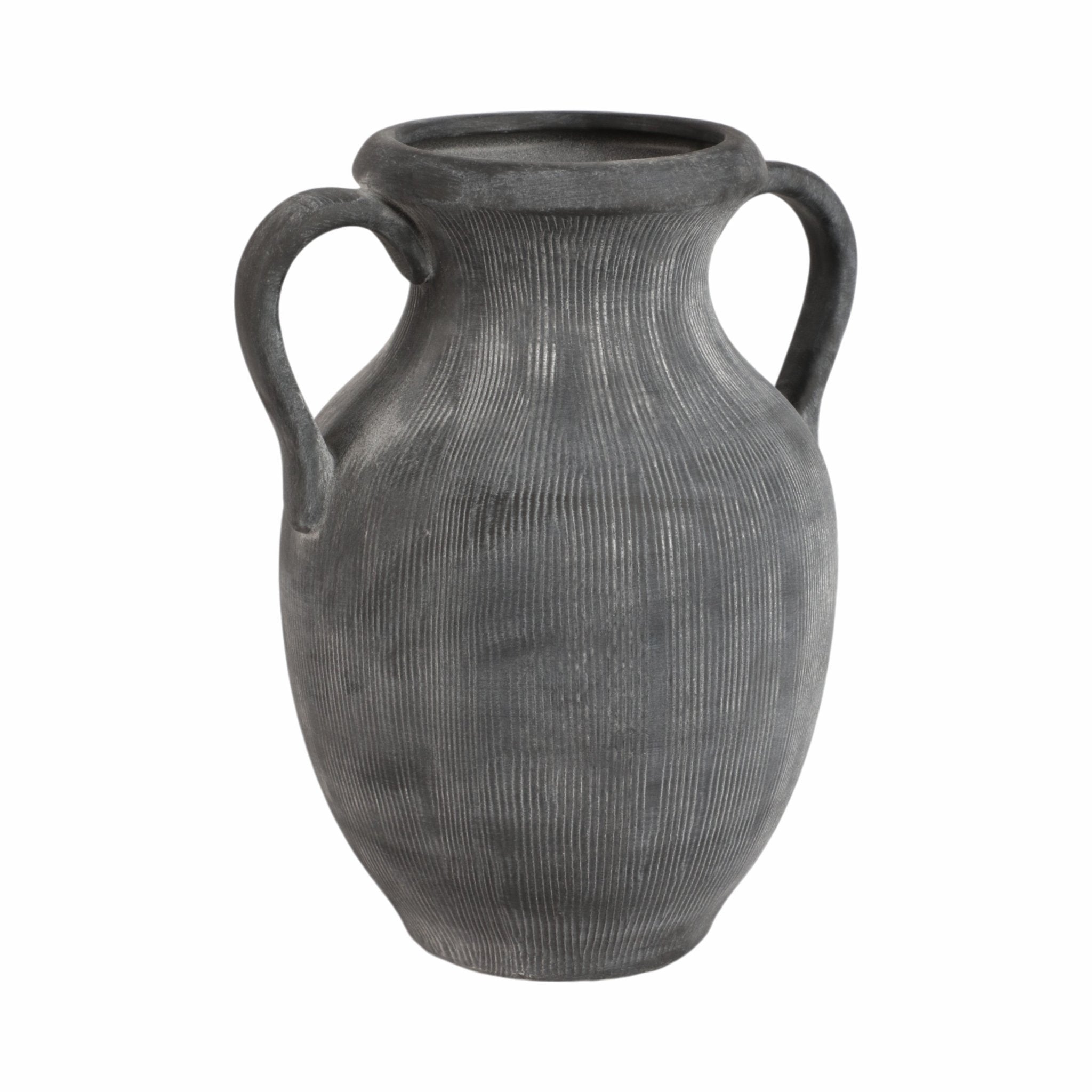 12" Weathered Jug With Handles, Black Vases and Jars| Sagebrook Home