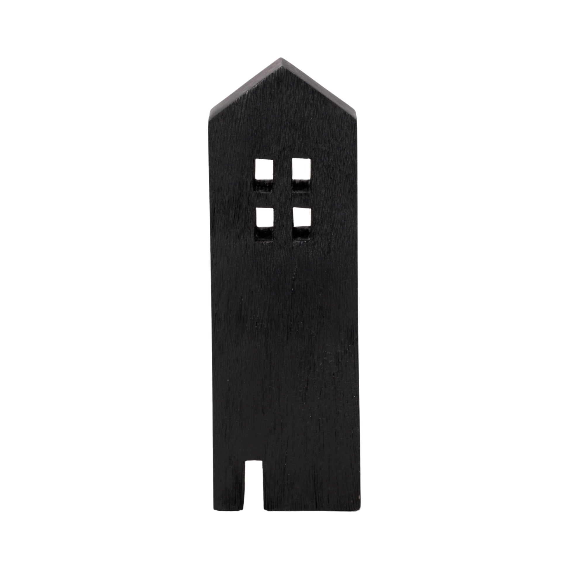 12" Wood House Decor, Black Table Decors| Sagebrook Home