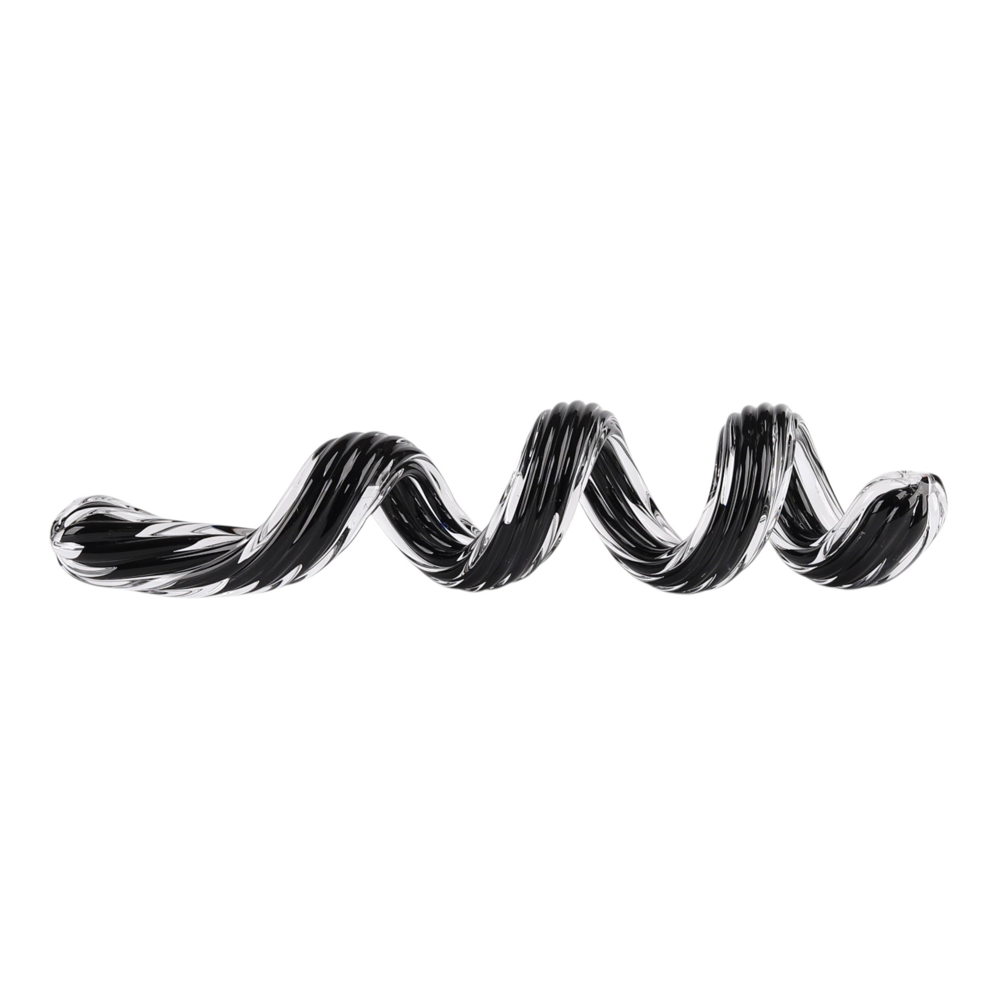 نحت الشريط الزجاجي الأسود / الأحمر لـ شامير Shamir Black/Red Glass Ribbon Sculpture
