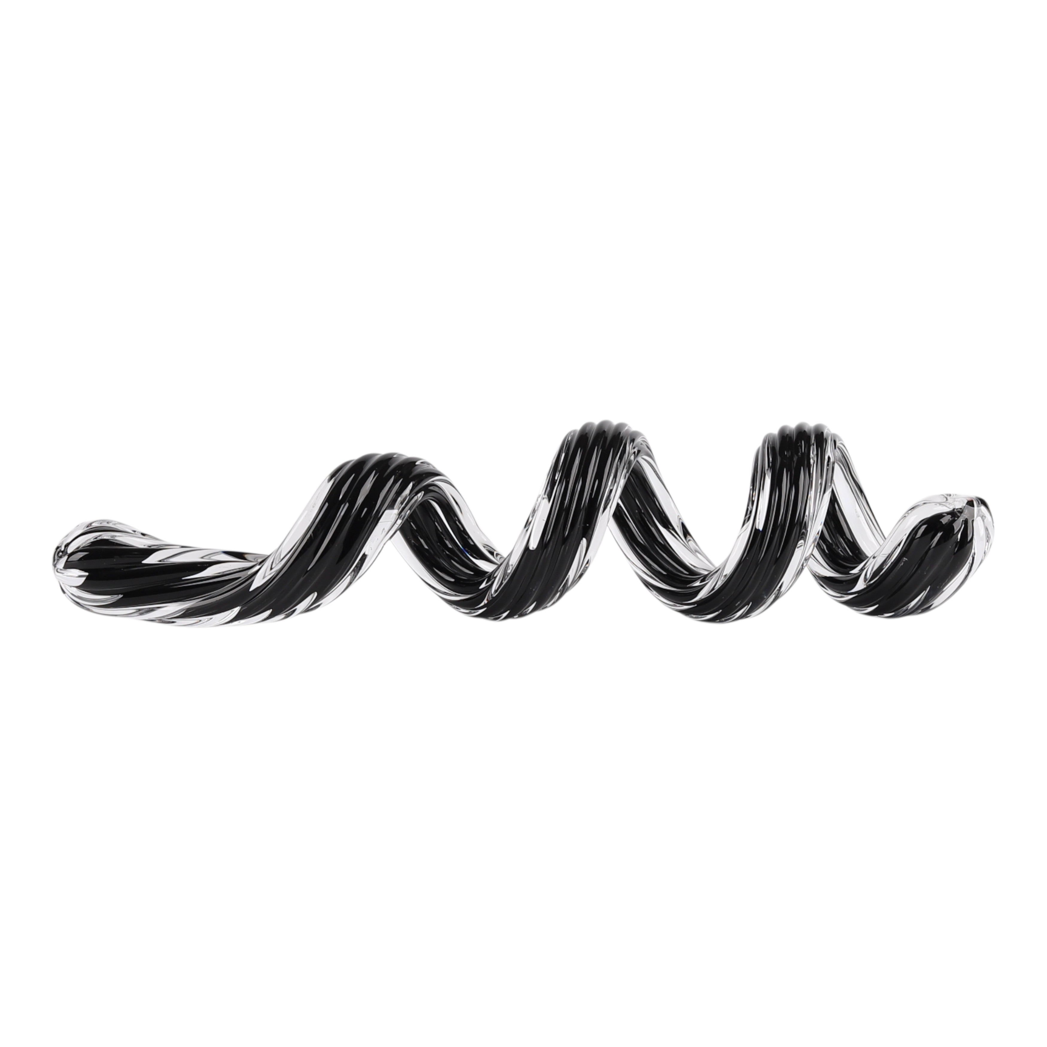 نحت الشريط الزجاجي الأسود / الأحمر لـ شامير Shamir Black/Red Glass Ribbon Sculpture