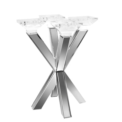 Mirrored 4 Cup Candle Holder