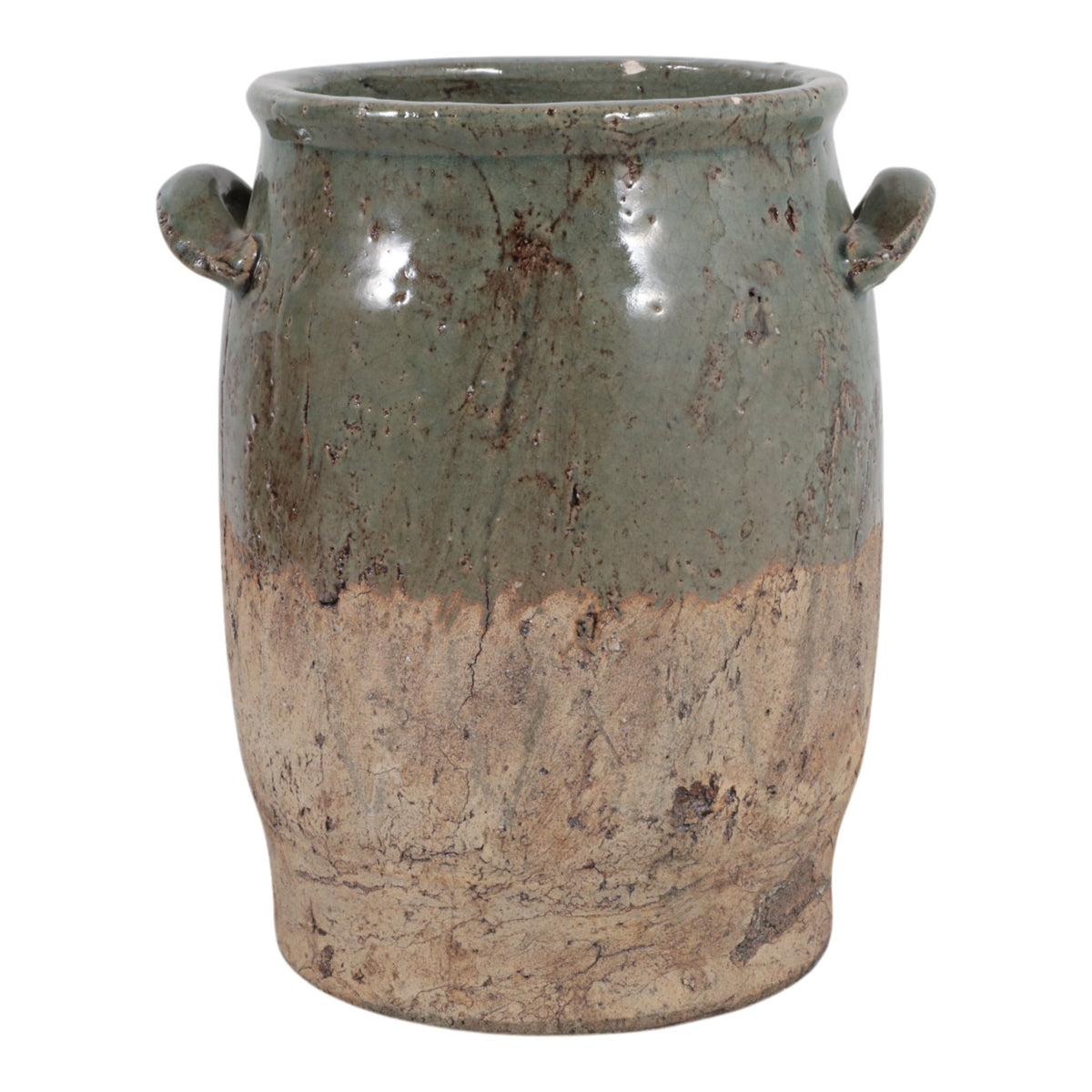 12X10" 2-TONE VASE, GREEN/BROWN Vases and Jars| Sagebrook Home