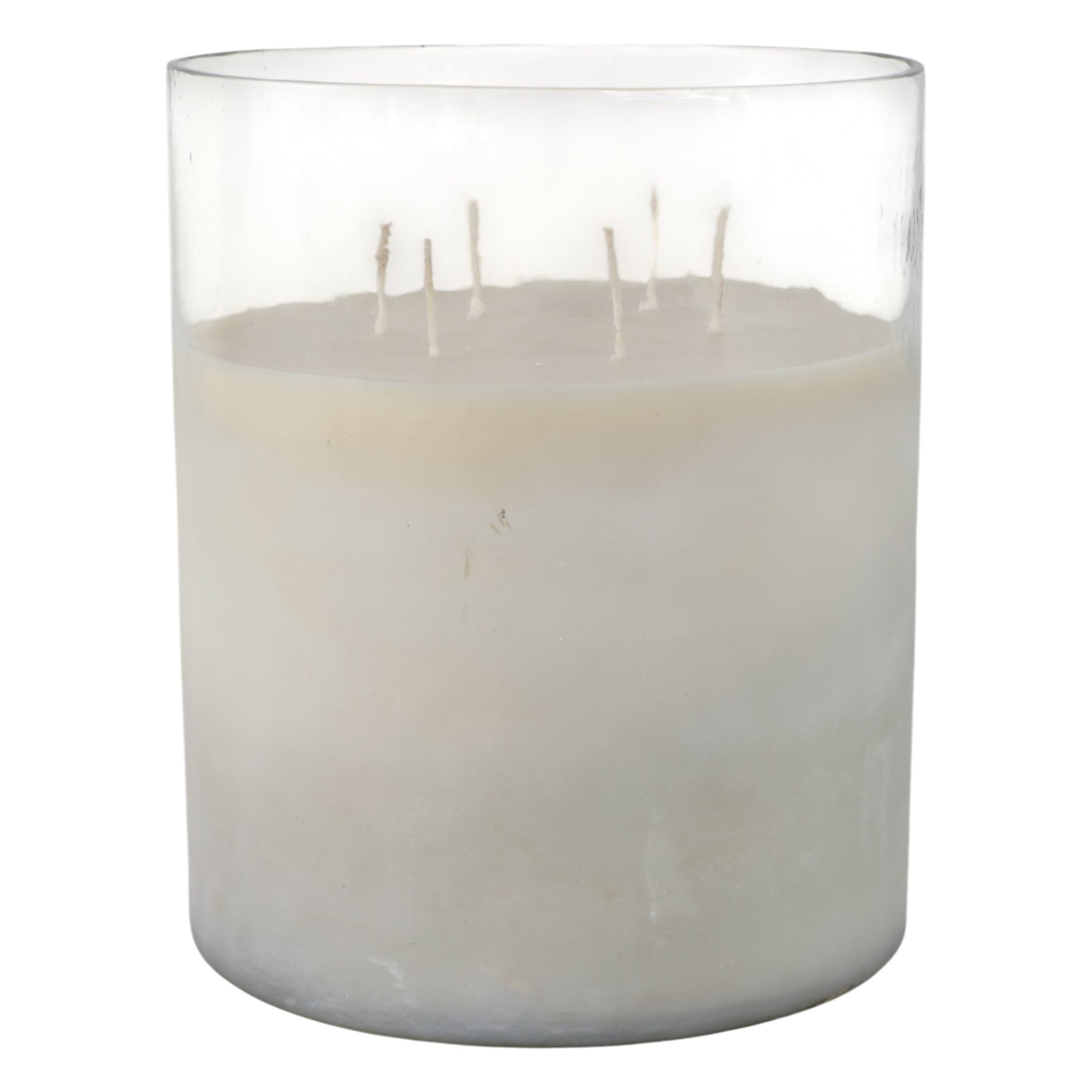 12x10" 349 Oz Jasmine Frosted Glass Candle, Clear Candle Holders| Sagebrook Home