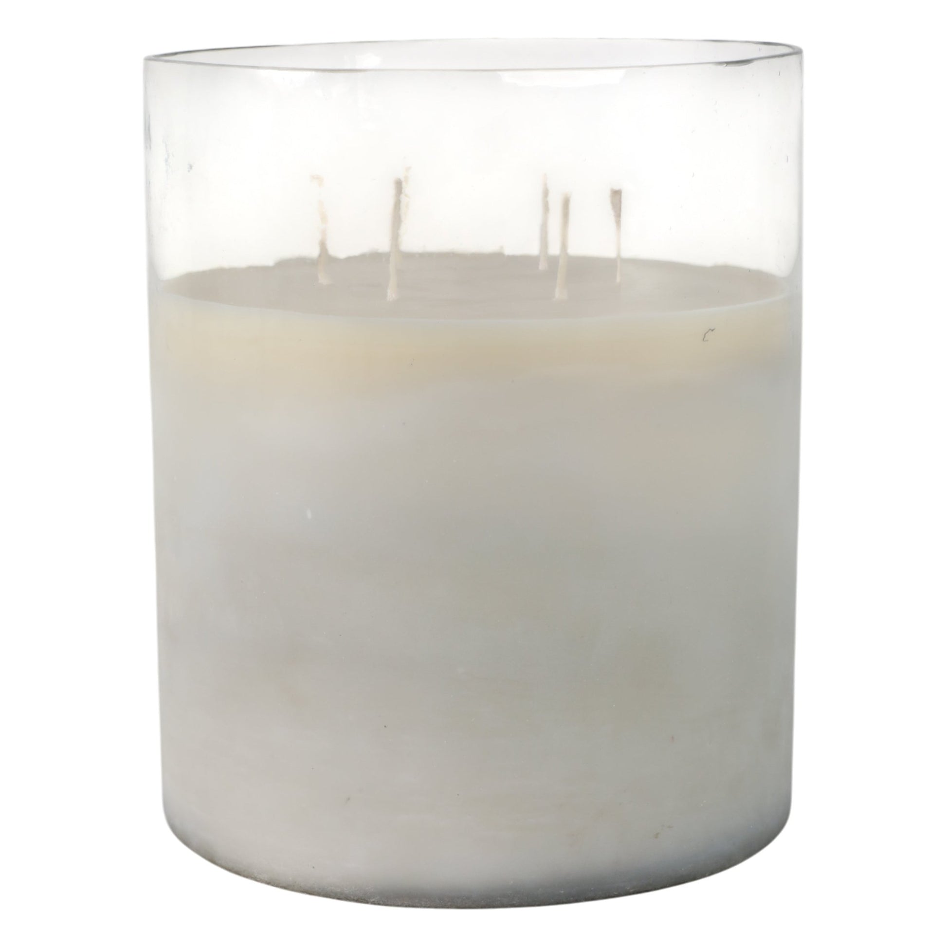12x10" 349 Oz Jasmine Frosted Glass Candle, Clear Candle Holders| Sagebrook Home