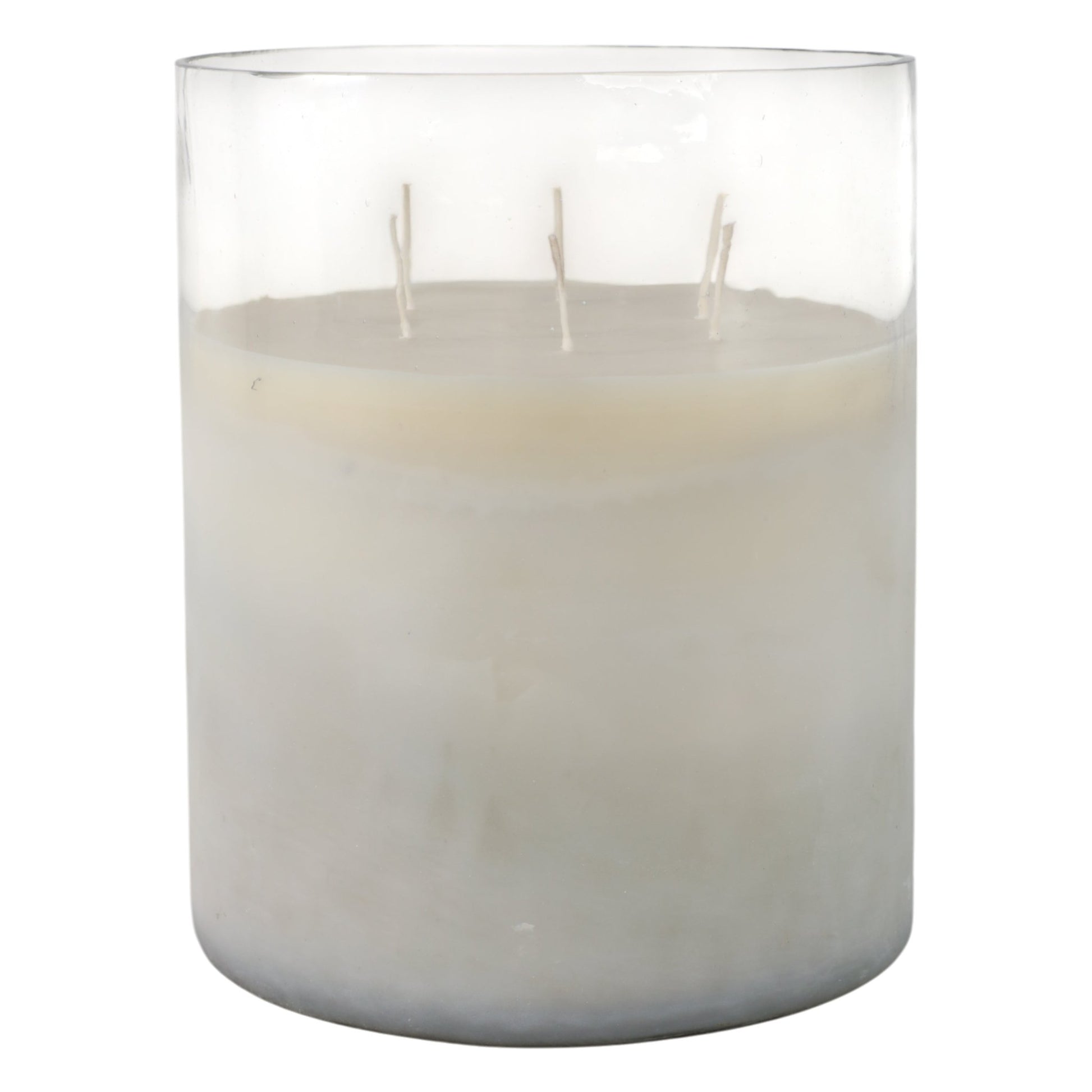 12x10" 349 Oz Jasmine Frosted Glass Candle, Clear Candle Holders| Sagebrook Home