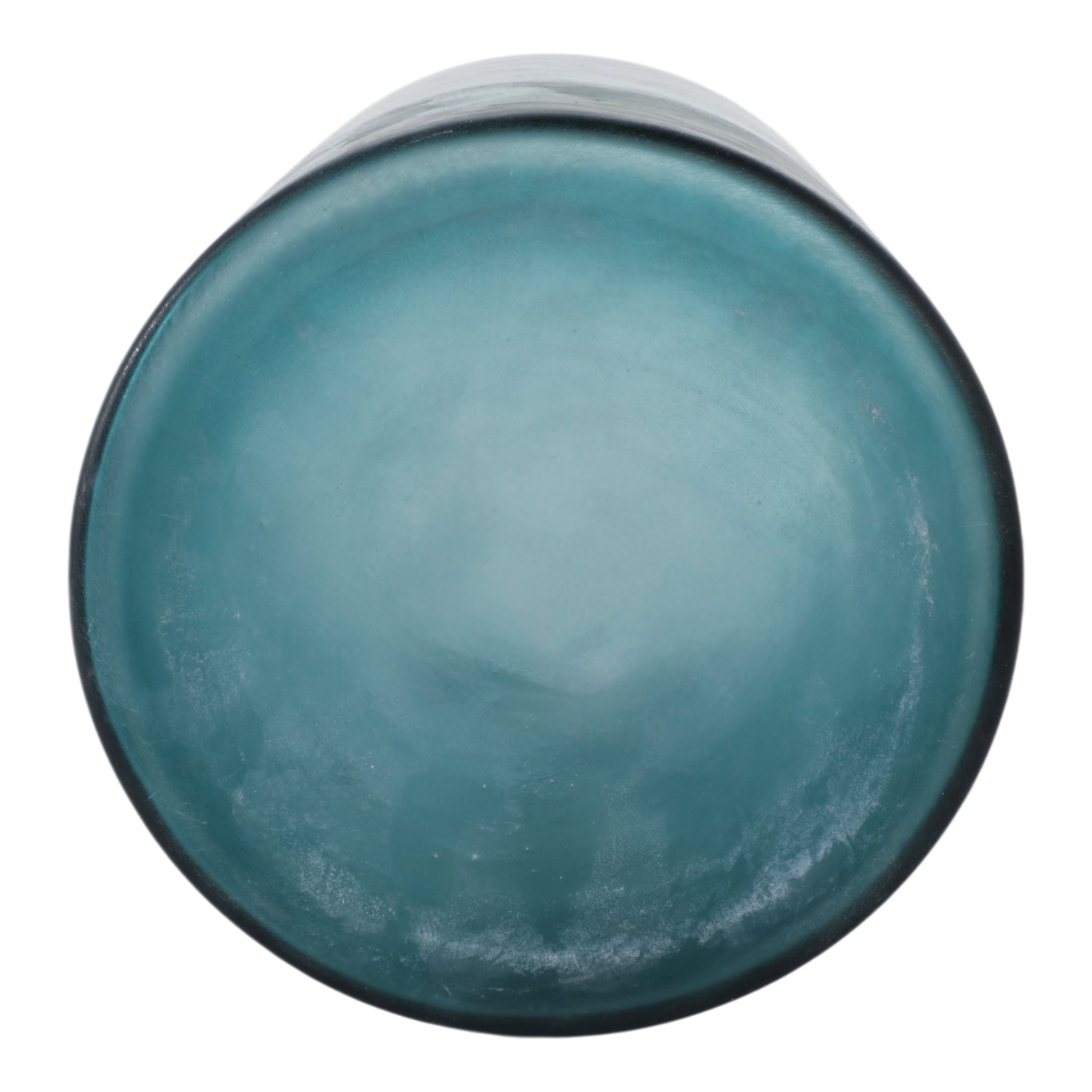 12x10" Frosted Bottom Hurricane, Blue Candle Holders| Sagebrook Home