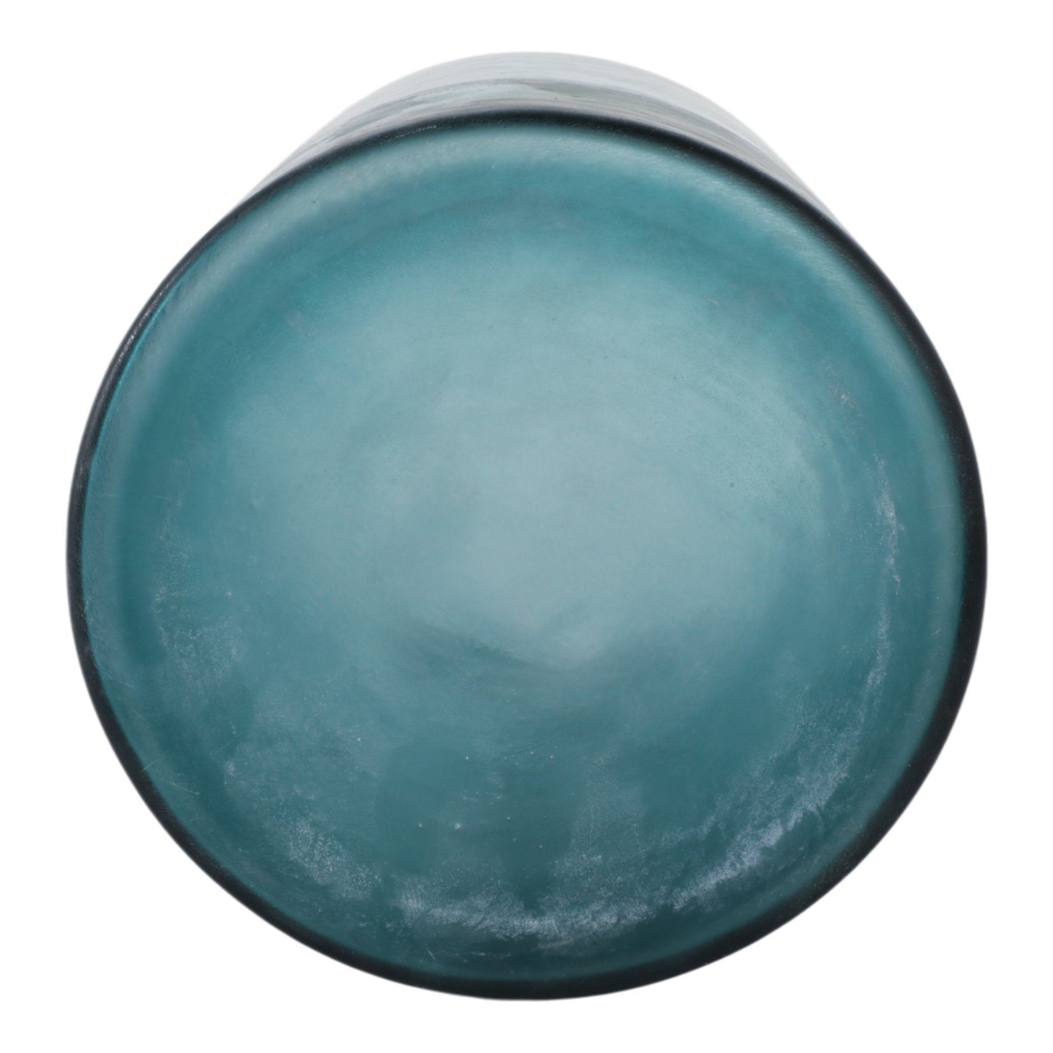 12x10" Frosted Bottom Hurricane, Blue Candle Holders| Sagebrook Home