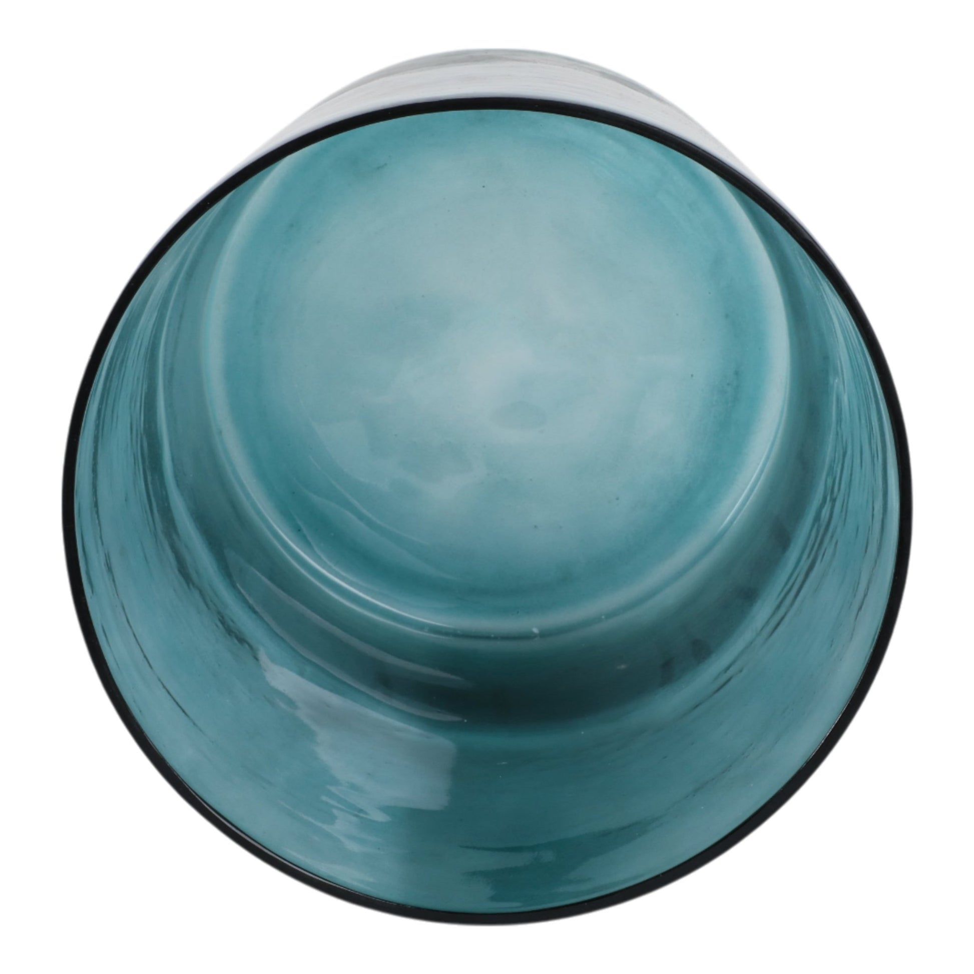 12x10" Frosted Bottom Hurricane, Blue Candle Holders| Sagebrook Home