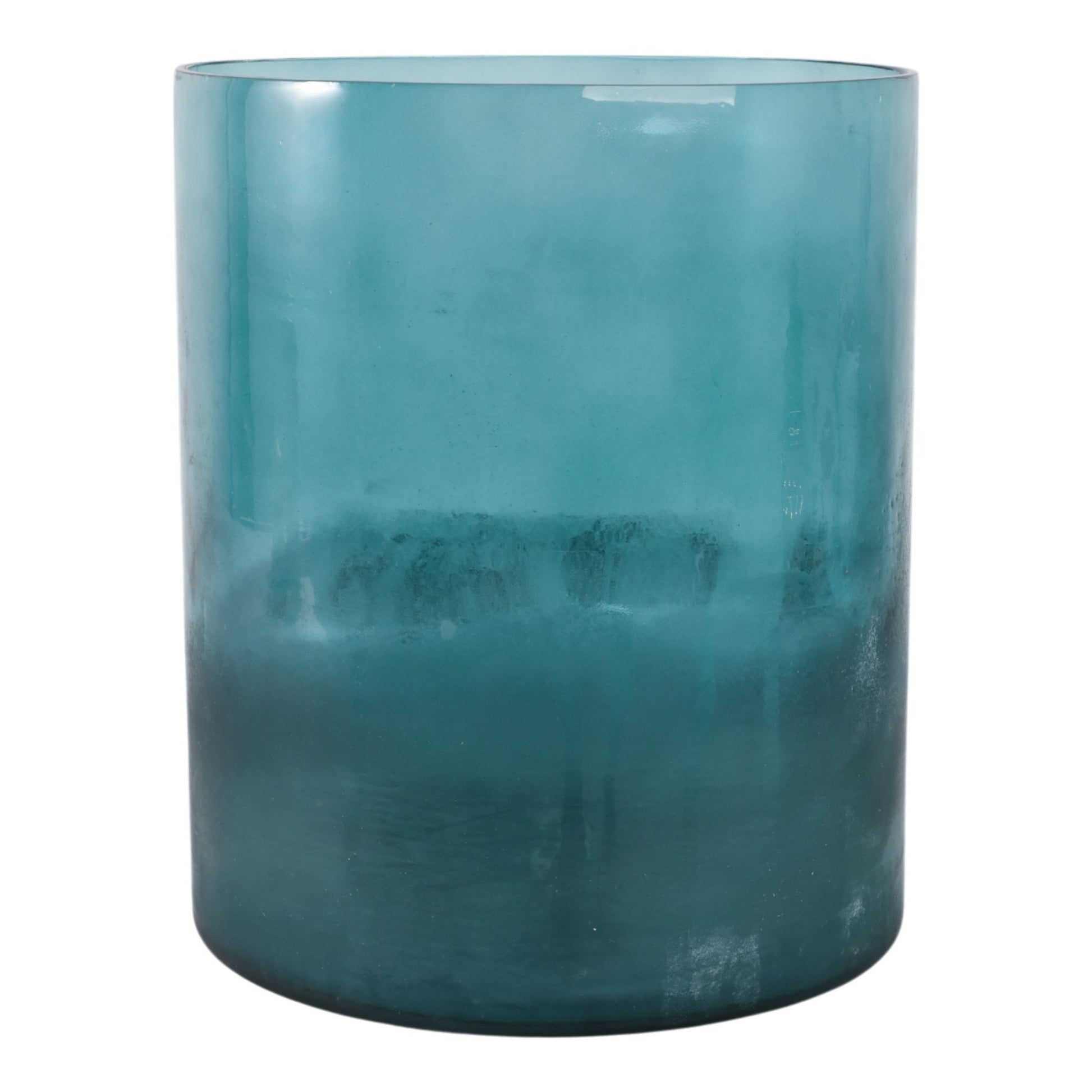 12x10" Frosted Bottom Hurricane, Blue Candle Holders| Sagebrook Home