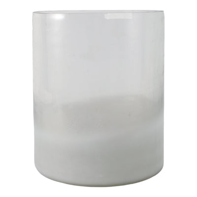 12x10" Frosted Bottom Hurricane, Clear - Al Rugaib Furniture