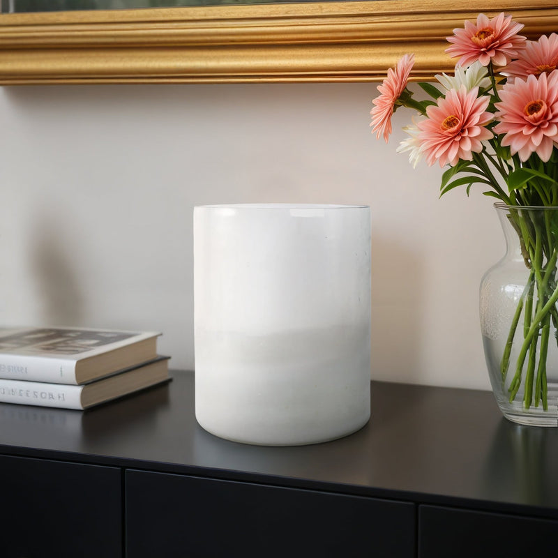 12x10" Frosted Bottom Hurricane, Clear - Al Rugaib Furniture