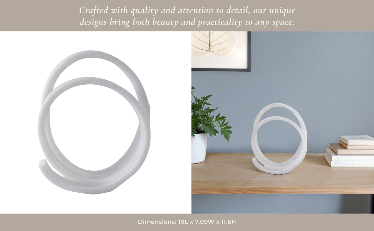 12X10" LOOPY RESIN OBJECT, WHITE Table Decors| Sagebrook Home