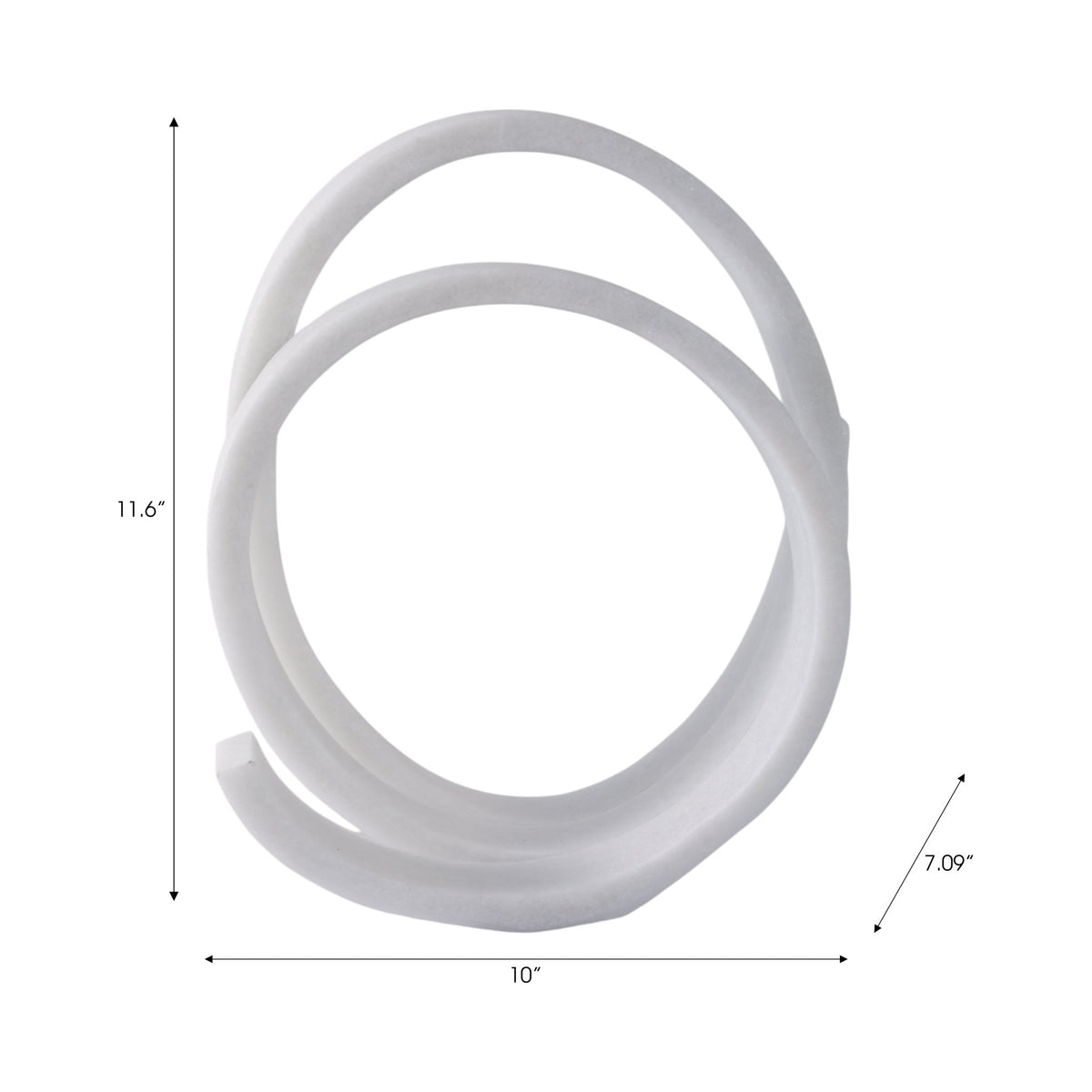 12X10" LOOPY RESIN OBJECT, WHITE Table Decors| Sagebrook Home
