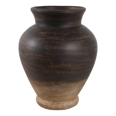 12x10" Traditional Terracotta Vase,chocolate Brown - Al Rugaib Furniture