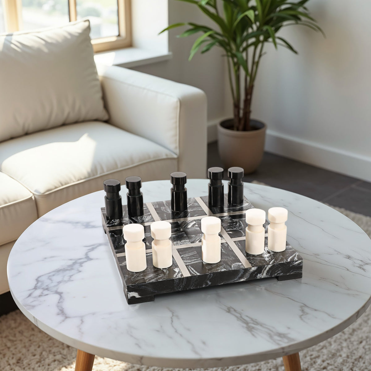 12x12 Bekki Tic Tac Toe Set Table Decors| Sagebrook Home