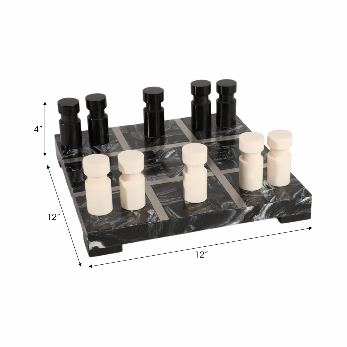 12x12 Bekki Tic Tac Toe Set Table Decors| Sagebrook Home