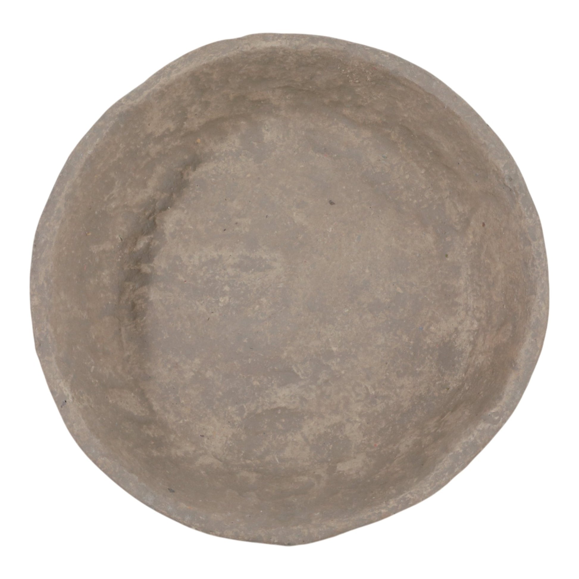 12x12" Paper Mache Knobby Footed Bowl, Taupe Bowl| Sagebrook Home