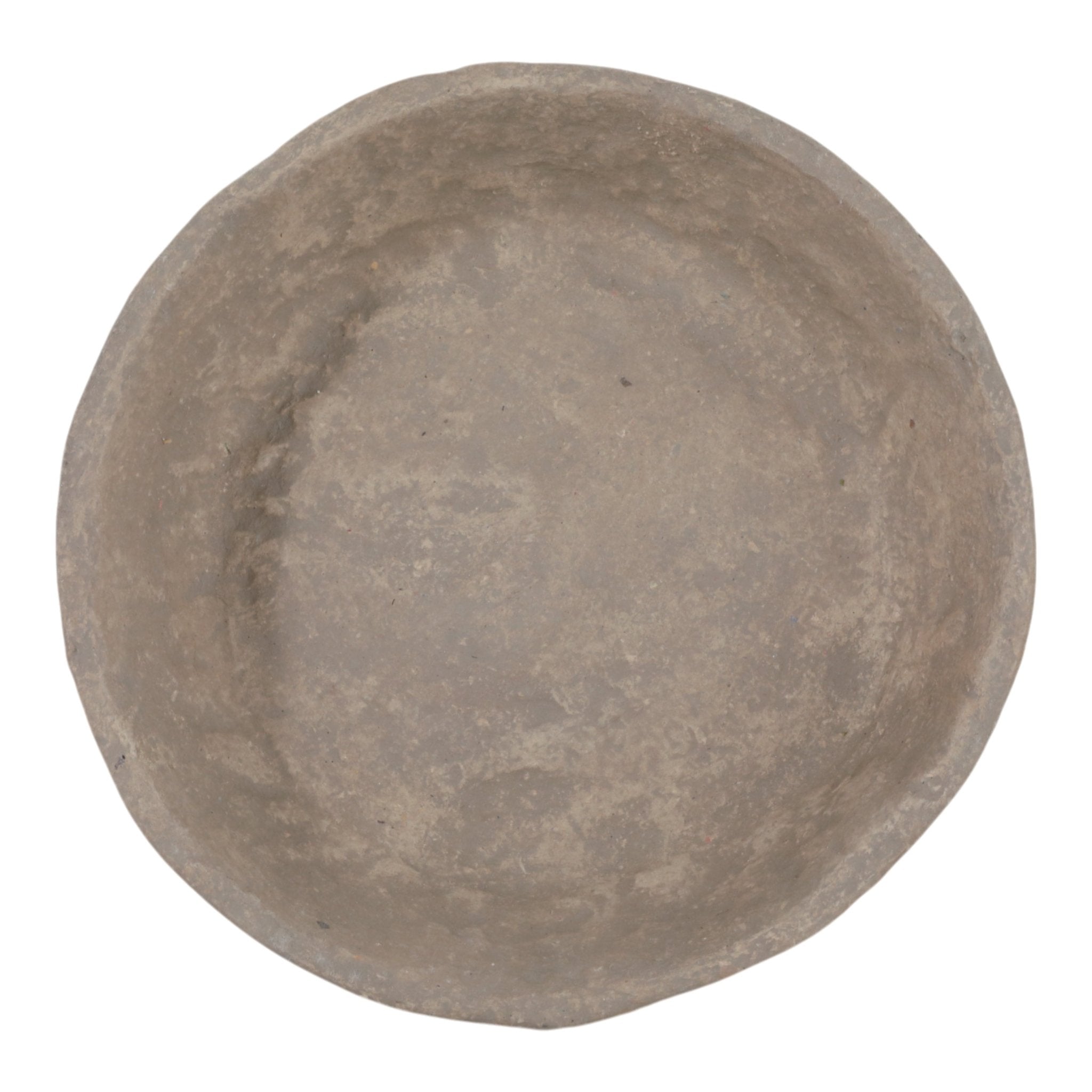 12x12" Paper Mache Knobby Footed Bowl, Taupe Bowl| Sagebrook Home