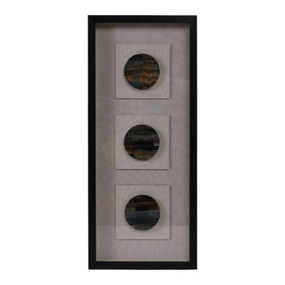 12x28 Lionne Tigers Eye Shadowbox Art - Al Rugaib Furniture