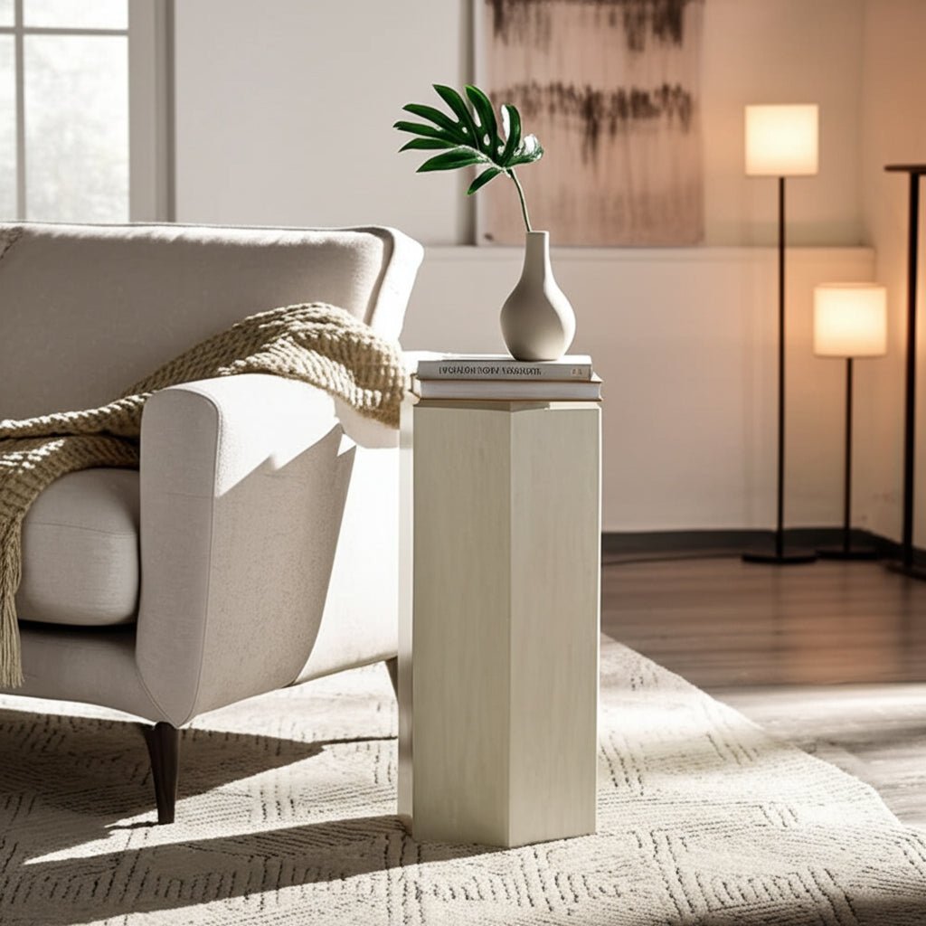 12x36" Novus Large Wood Pedestal Accent & End Tables| Sagebrook Home