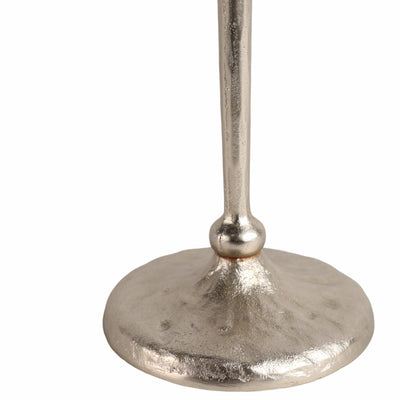 12x4" Traditional Cast Iron Taper Holder, Silver - Al Rugaib Furniture